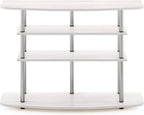 Frans Turn-N-Tube TV Stand for TV Size up to 43 Inch, 4-Tier, White Oak