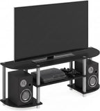 Turn-S-Tube Wide TV Entertainment Center, Black/Grey