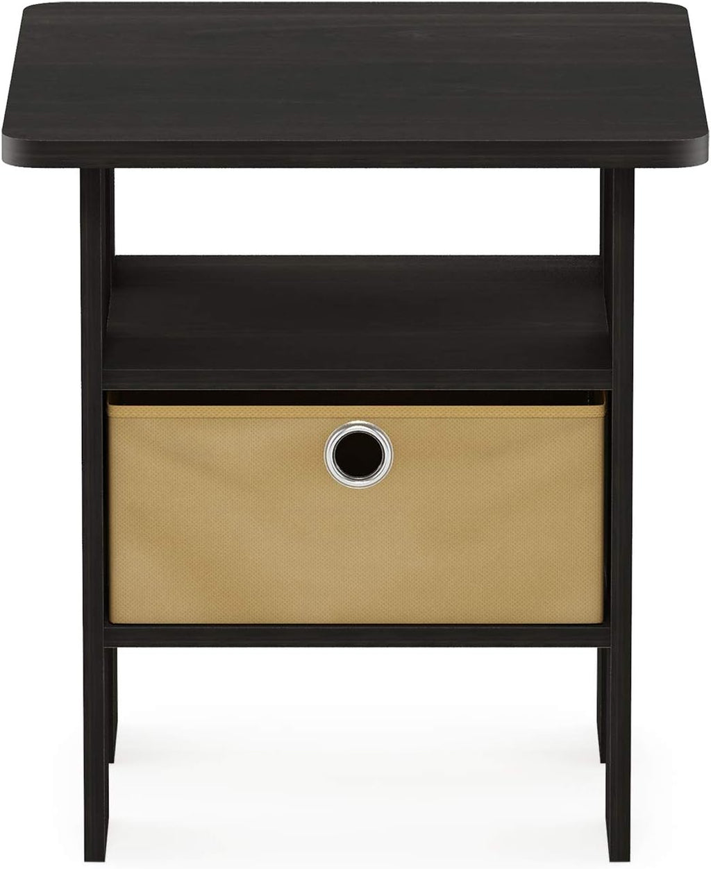 ANDREY Square Side Table, End Table, Night Stand, Dark Espresso
