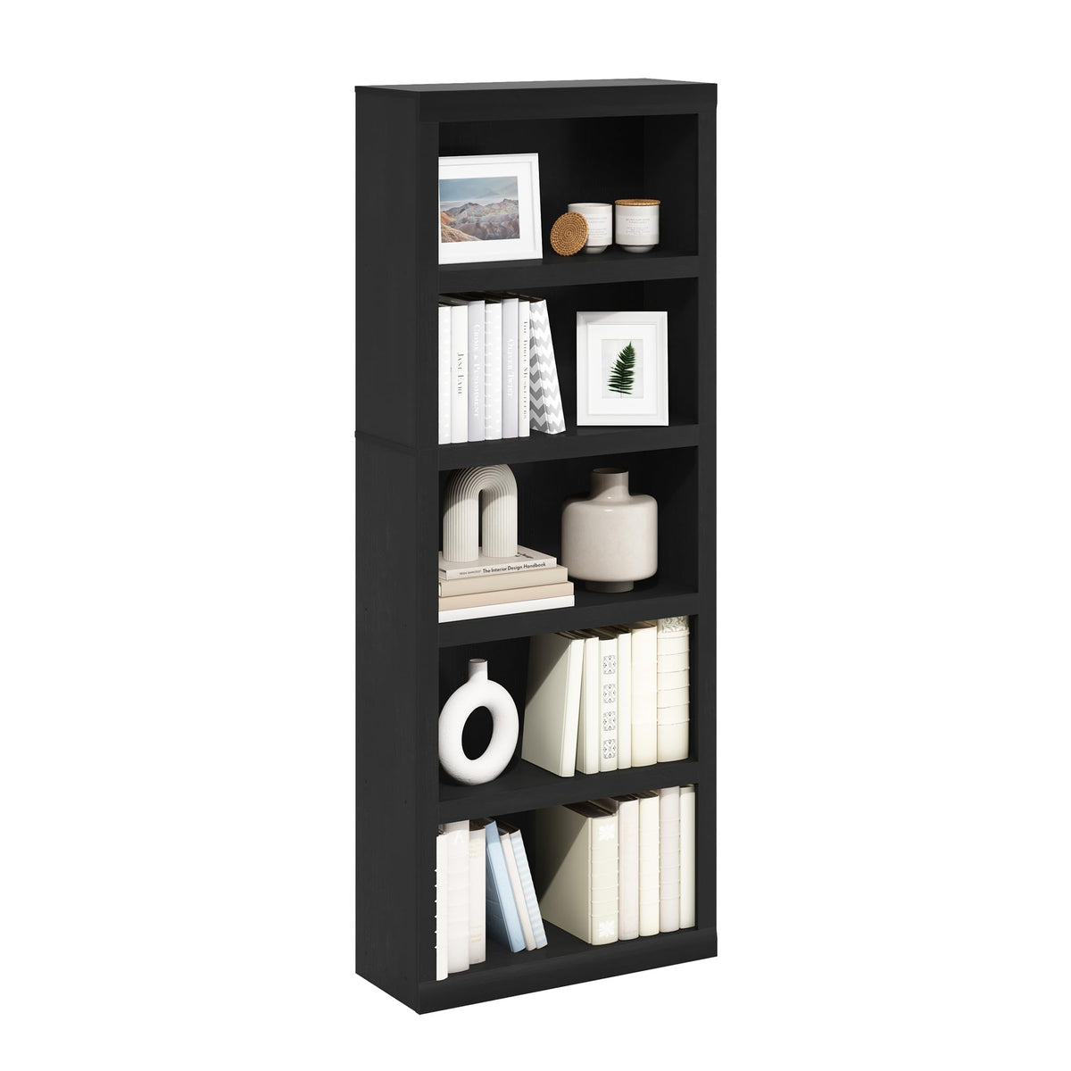 4-Tier Book Shelf, Open Shelves Bookshelf, Light Blue/White