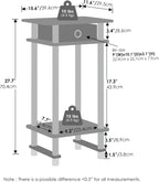 TURN-N-TUBE Toolless 3-Tier Night Stand Set of 2, Amber Pine
