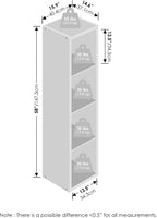 Cubic Extra Thick 4-Cube Closet Organizers and Storage, White
