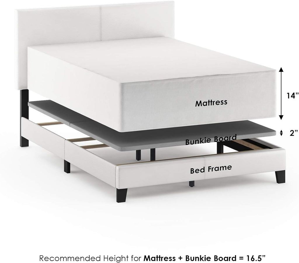 Pessac PU Leather Upholstered Platform, Full, White