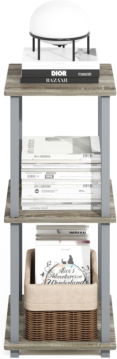 Turn-N-Tube 2-Pack Toolless 2-Tier Book Shelf, French Oak