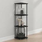 Turn-N-Tube Toolless Assembly 4-Tier Storage Shelves, Black