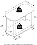 Turn-N-Tube Toolless 2-Tier Oval Book Cart, White