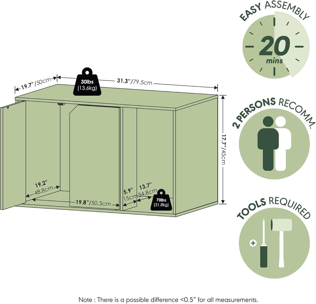 Peli Litter Box Enclosure, Solid White