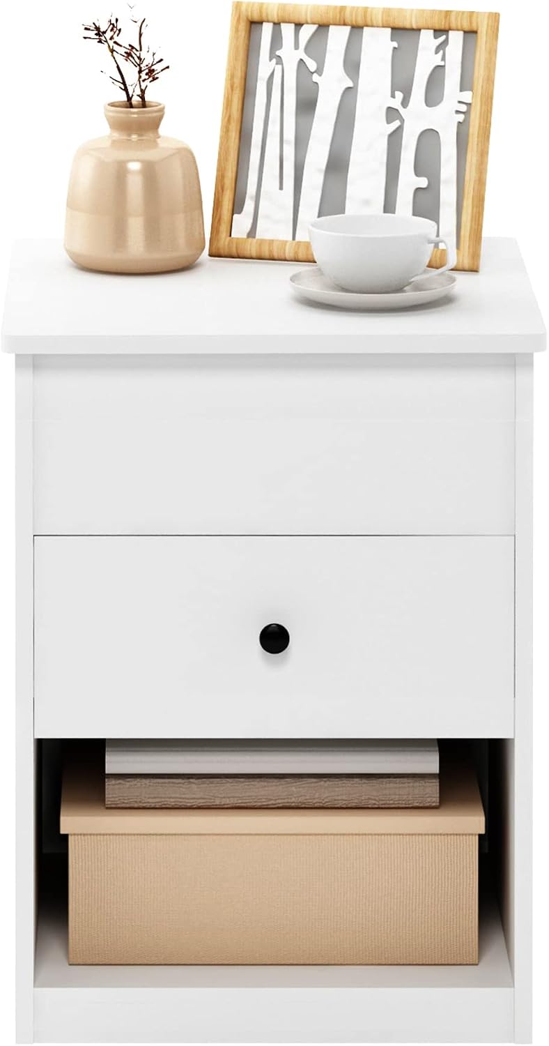 Jensen Lift Top Nightstand, Solid White
