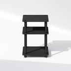 TURN-N-TUBE Toolless 3-Tier Night Stand, Nightstand, Black