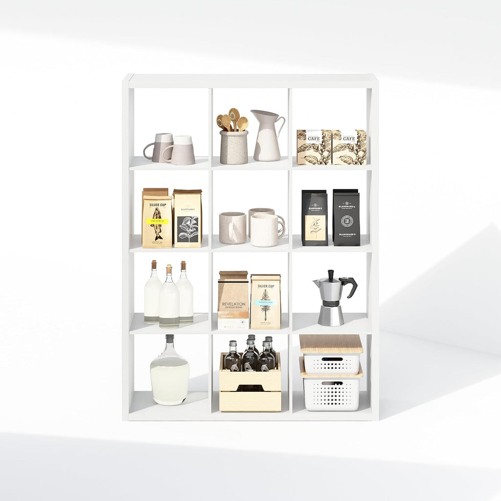Cubic Extra Thick 12-Cube Closet Organizers and Storage, White