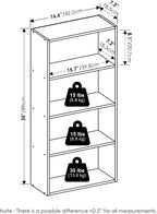 Basic DVD Shelf, 4-Tier CD Rack, Media Shelf, White