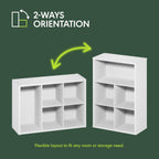 Cubicle 5-Cube Book Shelf, Cube Storage Organizer, Plain White