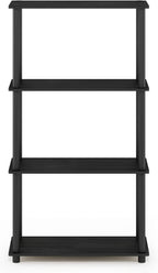 Turn-N-Tube Toolless 4-Tier Storage Shelves, Americano