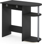 GO GREEN Desk, 31.5" Wide Gaming Desk with 2 Side Shelves and Storage Bins, Computer Desk, Office Desk for Home Office, Study Room, Dorm, Bedroom, Black
