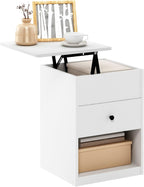 Jensen Lift Top Nightstand, Solid White