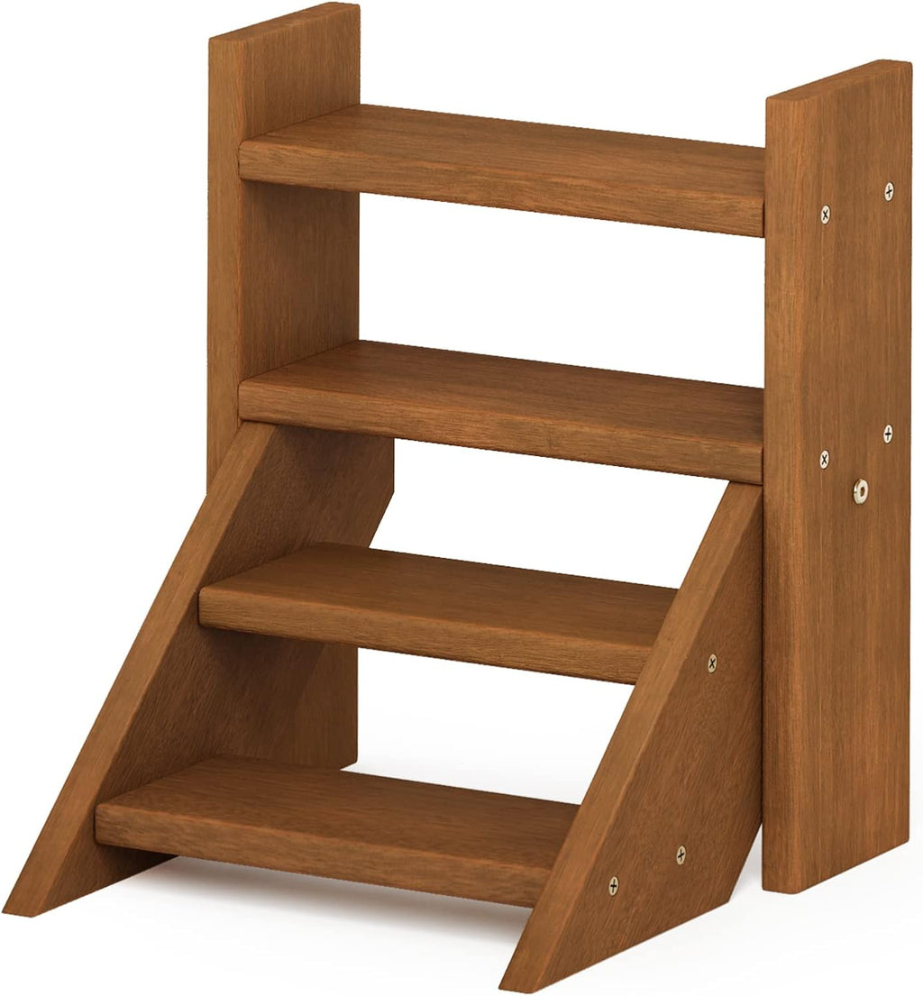 Outdoor 4-Tier Ladder Plant Stand, Meranti Wood