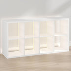 Cubicle Book Shelf with LED Lights, 8-Cube Bookshelf, Reversible Extra Thick Frame Bookcase, Display Storage Shelves, for Living Room, Bedroom, Home Office, White