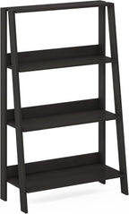4-Tier Ladder Shelf, Black Ladder Book Shelf, Bookcase, Storage Shelves, Storage Rack, for Organization and Storage, Living Room, Home Office, Black Espresso