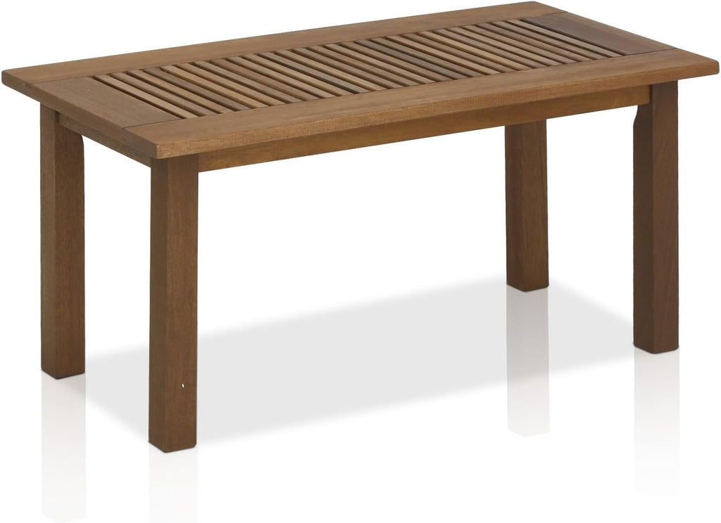 TIOMAN Outdoor Patio Table, 35.2" Wide, Natural