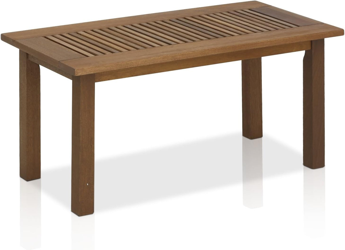 TIOMAN Outdoor Patio Table, 35.2" Wide, Natural