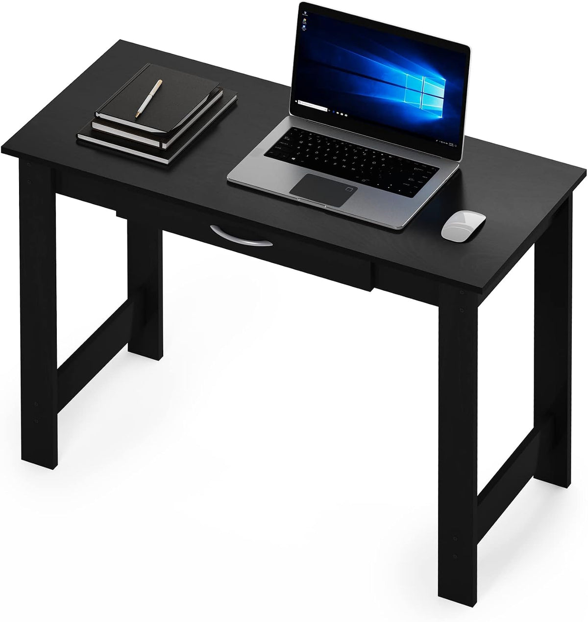 Jaya Writing Desk For Residential Use With DrawerBlack, Blackwood, Large
