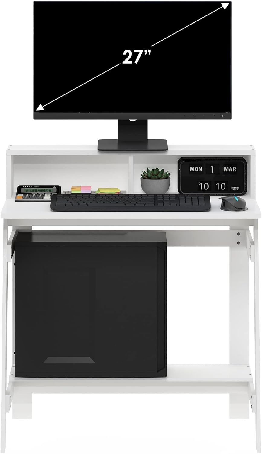 Simplistic A Frame Computer Desk, Regular, White
