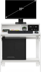 Simplistic A Frame Computer Desk, Regular, White