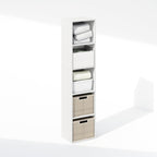Reed Closet Organizers and Storage, 5-Tier Closet Organizer, Open Shelf Closet Storage, for Wardrobe, Bedroom, Living Room, White