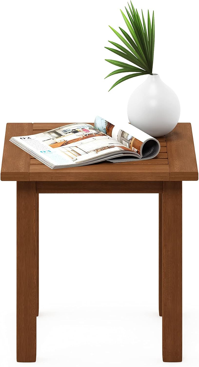 TIOMAN Outdoor Square Patio Table, Natural