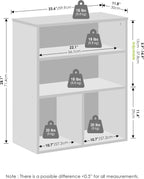 Reed Closet Organizers and Storage, 3-Tier Closet Organizer, Open Shelf Closet Storage, for Wardrobe, Bedroom, Living Room, White