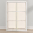 Cubicle Book Shelf with LED Lights, 6-Cube Bookshelf, Reversible Extra Thick Frame Bookcase, Display Storage Shelves, for Living Room, Bedroom, Home Office, White
