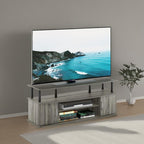 JAYA Large Entertainment Stand for TV Up to 55 Inch, French Oak Grey/Black
