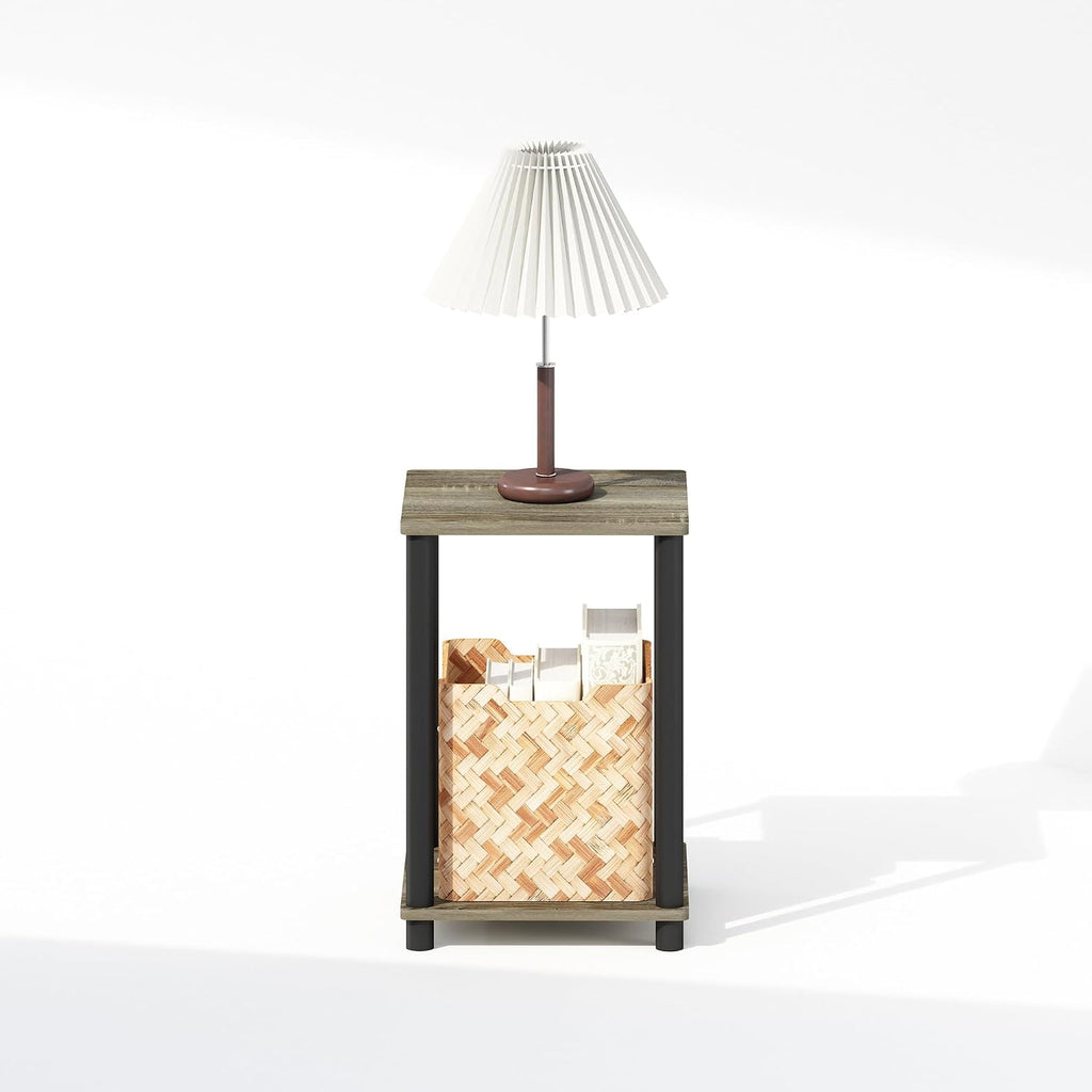 Turn-N-Tube Toolless 2-Tier Open Shelf Night Stand, French Oak