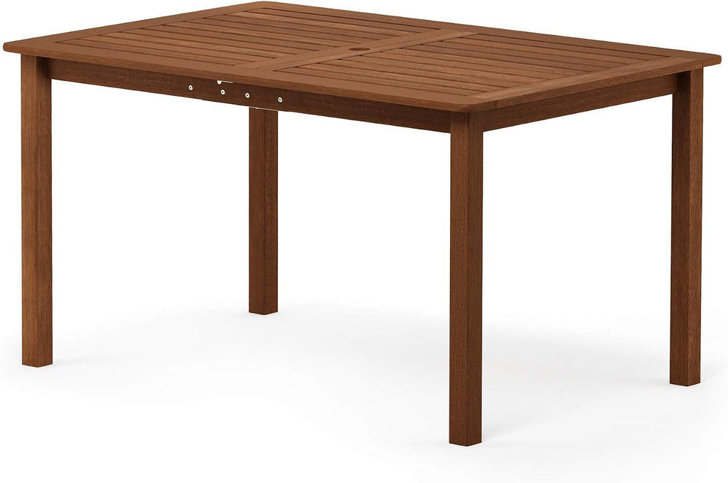 TIOMAN Outdoor Patio Table, 35.2" Wide, Natural