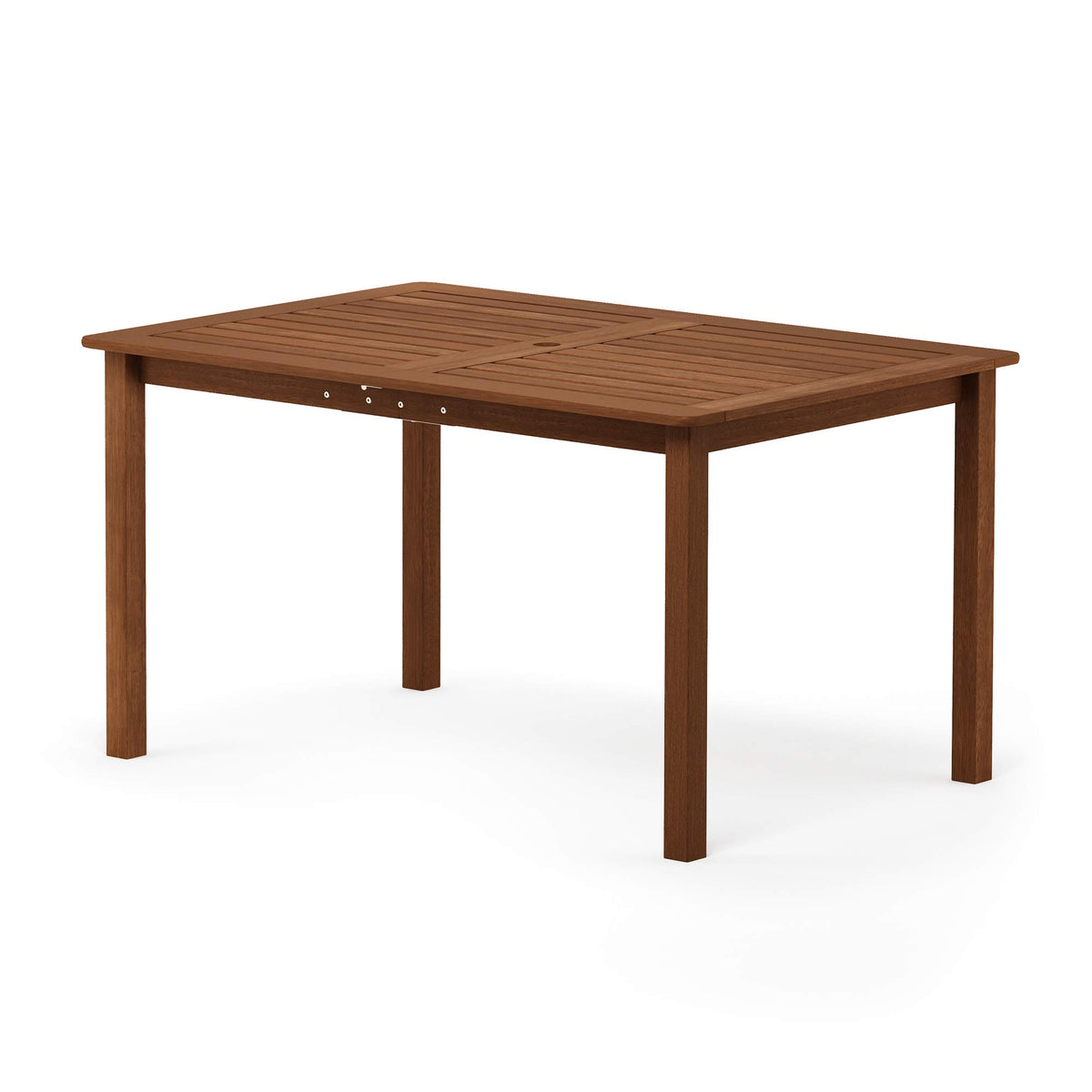 2-Tier Outdoor Patio Table with Open Shelf, Natural