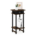 Turn-N-Tube Set of 2 Toolless 3-Tier Side Table, French Oak