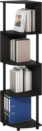 ECON Corner Shelf, 8-Tier Corner Book Shelf, Storage Shelves, Display Rack, Bookshelf, for Organization and Storage, Living Room, Home Office, Espresso