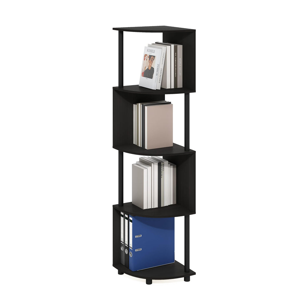 ECON Corner Shelf, 8-Tier Corner Book Shelf, Storage Shelves, Display Rack, Bookshelf, for Organization and Storage, Living Room, Home Office, Espresso