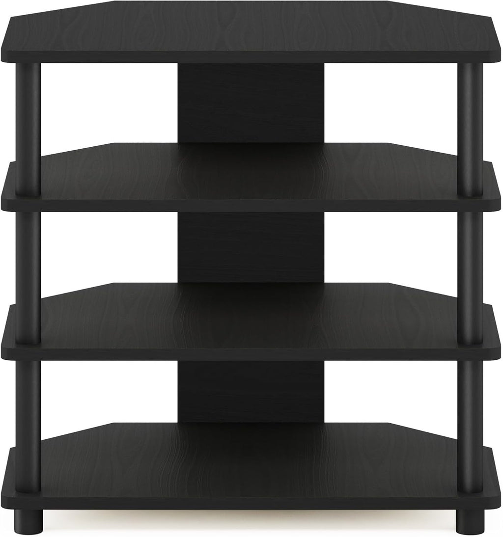 Turn-N-Tube Easy Assembly 4-Tier Petite Entertainment Center / TV Stand / TV Unit / TV Desk, Blackwood