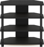 Turn-N-Tube Easy Assembly 4-Tier Petite Entertainment Center / TV Stand / TV Unit / TV Desk, Blackwood