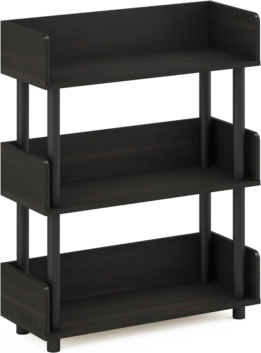 Turn-N-Tube Book Shelf, 3-Tier Bookshelf, Bookcases, Espresso