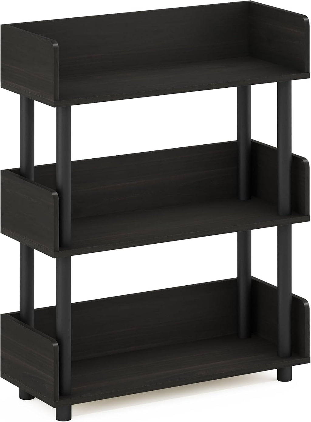 Turn-N-Tube Book Shelf, 3-Tier Bookshelf, Bookcases, Espresso