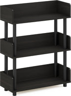 Turn-N-Tube Book Shelf, 3-Tier Bookshelf, Bookcases, Espresso