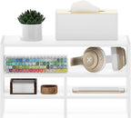 Hermite Desk Top Organizing Shelf Bookcase, White