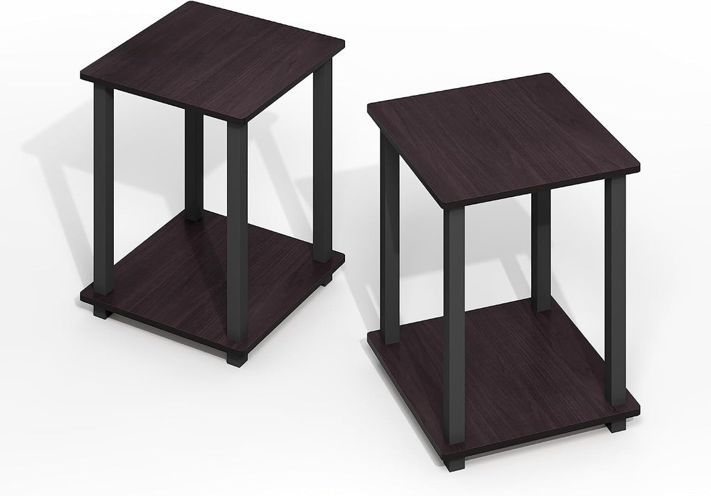 Simplistic Side Table Set of 2, End Table, Night Stand, Nightstand, Bedside Table, for Living Room, Bedroom, Dark Mocha