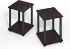 Simplistic Side Table Set of 2, End Table, Night Stand, Nightstand, Bedside Table, for Living Room, Bedroom, Dark Mocha