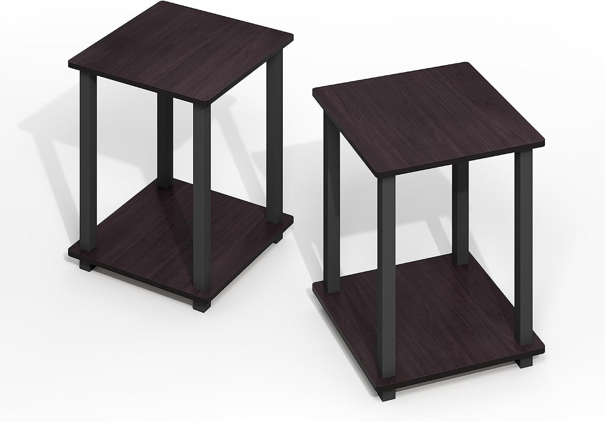 Simplistic Side Table Set of 2, End Table, Night Stand, Nightstand, Bedside Table, for Living Room, Bedroom, Dark Mocha