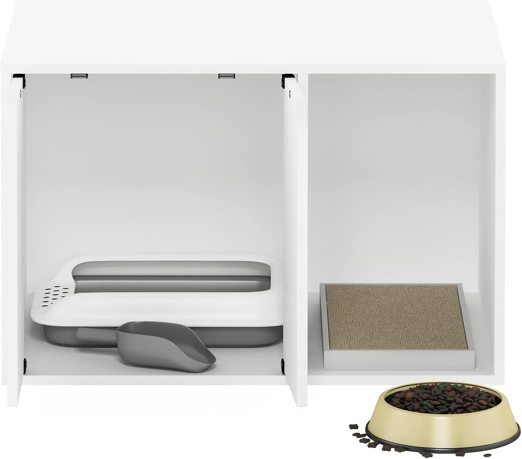 PELI 24" Wide Cat Litter Box Enclosure, Solid White
