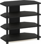 Turn-N-Tube Easy Assembly 4-Tier Petite Entertainment Center / TV Stand / TV Unit / TV Desk, Blackwood