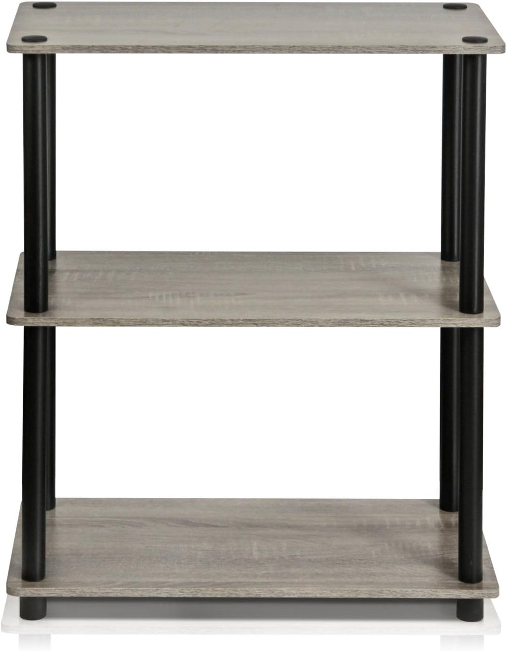 TURN-N-TUBE Storage Shelves, 3-Tier Book Shelf, Corner Shelf, Toolless Open Shelves, for Organization and Storage, Living Room, Garage, Home Office, French Oak